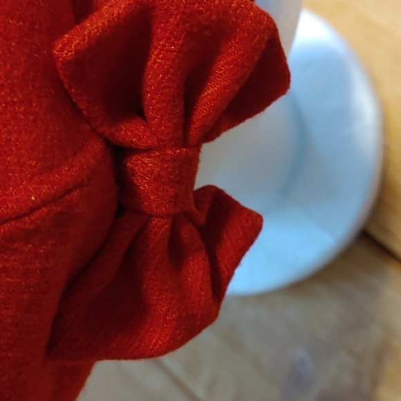 Women's Aldo Red Newsboy/Pageboy Hat With Bow Size Small/Medium - Picture 6 of 10